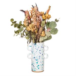 Sass & Belle Turquoise and Blue Splatterware Vase